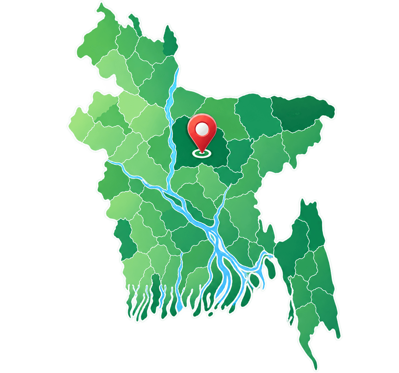 বাংলাদেশের বিভাগীয় মানচিত্রের অলংকারমূলক চিত্র